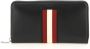 Bally Leren Zip-Around Portemonnee met Stripe Lintinzet Black Heren - Thumbnail 1