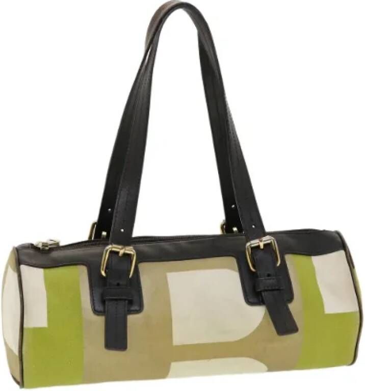 Bally Pre-owned Canvas handbags Groen Dames