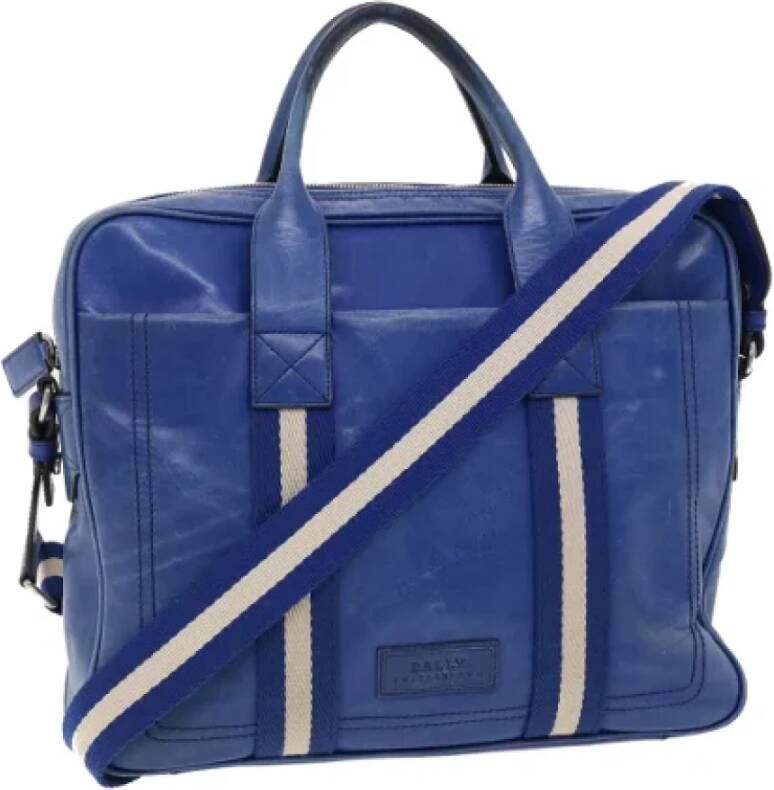 Bally Pre-owned Leather handbags Blauw Dames