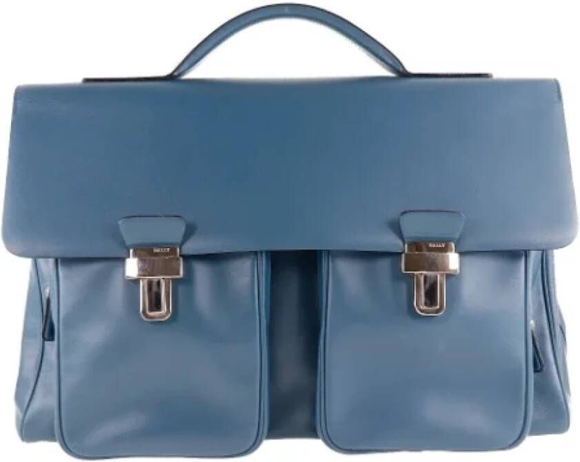 Bally Pre-owned Leather handbags Blauw Dames