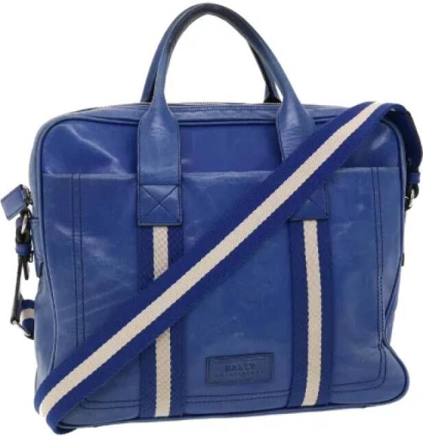 Bally Pre-owned Leather shoulder-bags Blauw Dames