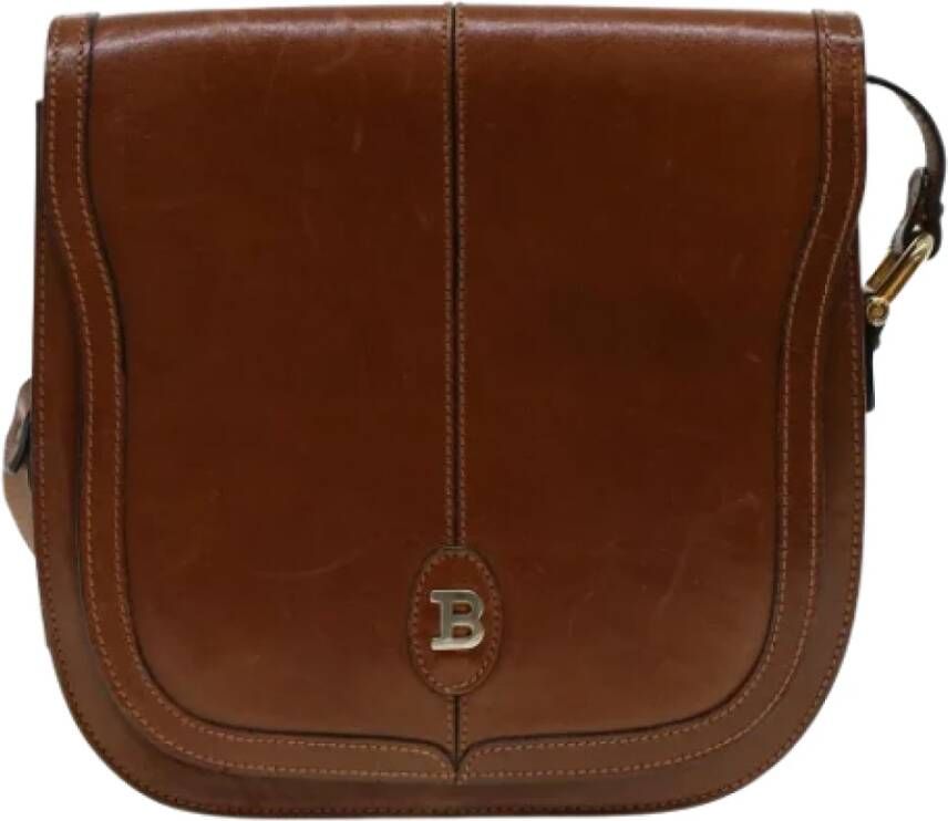 Bally Pre-owned Leather shoulder-bags Bruin Dames