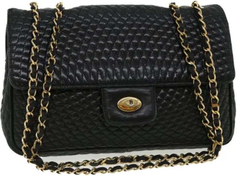 Bally Pre-owned Leather shoulder-bags Zwart Dames
