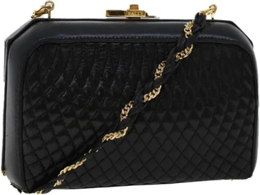 Bally Pre-owned Leather shoulder-bags Zwart Dames