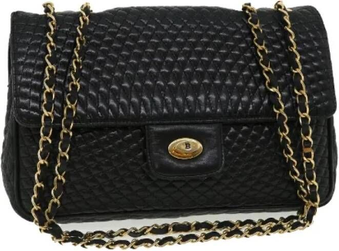 Bally Pre-owned Leather shoulder-bags Zwart Dames