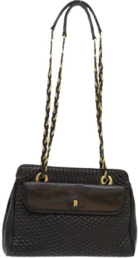 Bally Pre-owned Leather shoulder-bags Zwart Dames