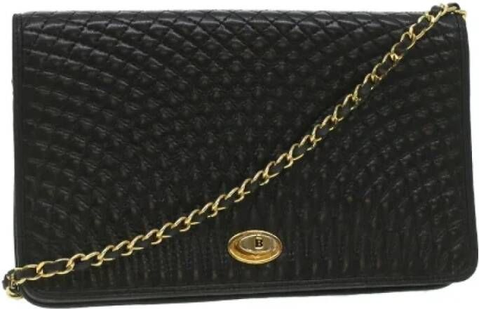 Bally Pre-owned Leather shoulder-bags Zwart Dames