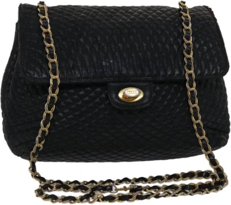 Bally Pre-owned Leather shoulder-bags Zwart Dames