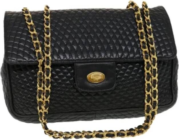 Bally Pre-owned Leather shoulder-bags Zwart Dames