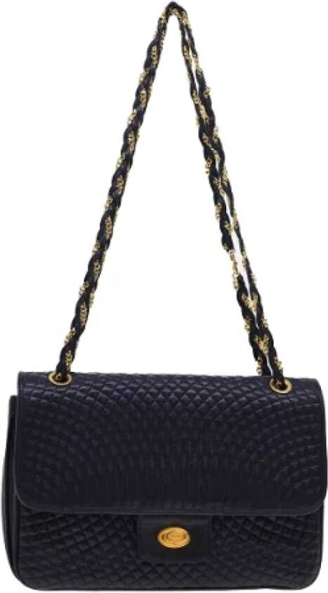 Bally Pre-owned Leather shoulder-bags Blauw Dames