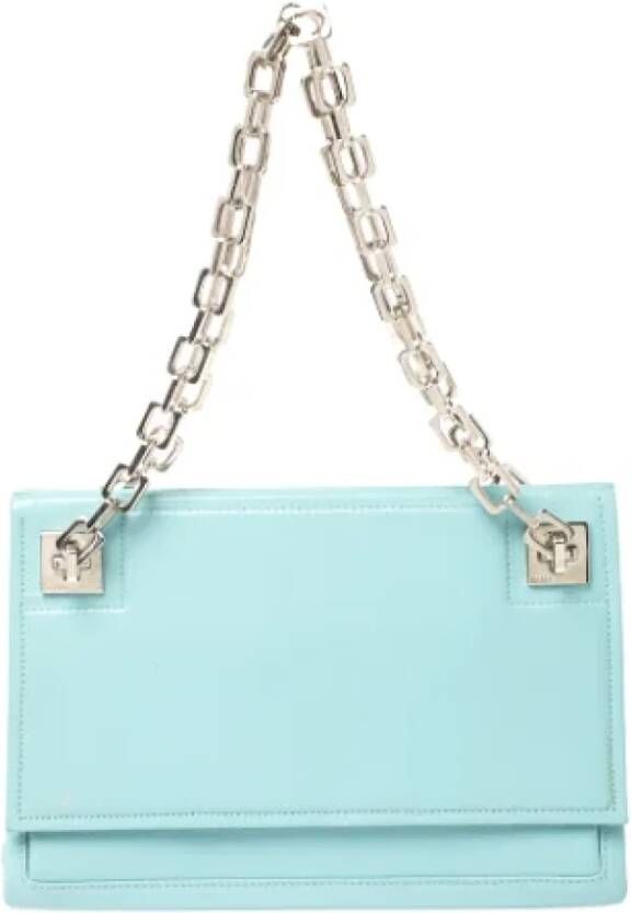 Bally Pre-owned Leather shoulder-bags Blauw Dames