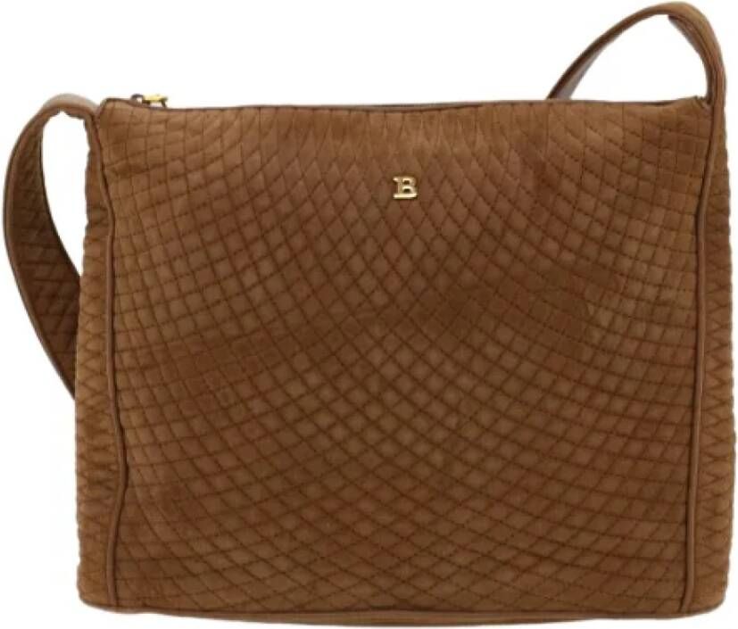 Bally Pre-owned Suede shoulder-bags Bruin Dames