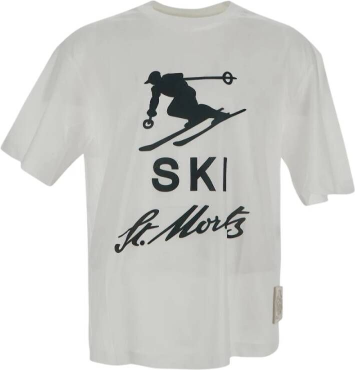 Bally St. Moritz White T-shirt Wit Heren