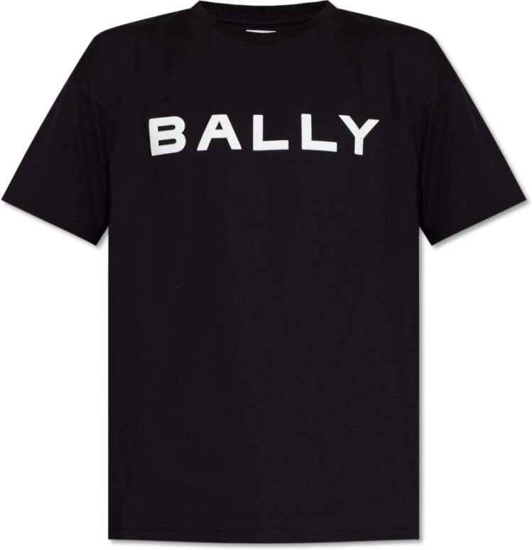 Bally Zwarte T-shirts en Polos met 98% Katoen Black Heren