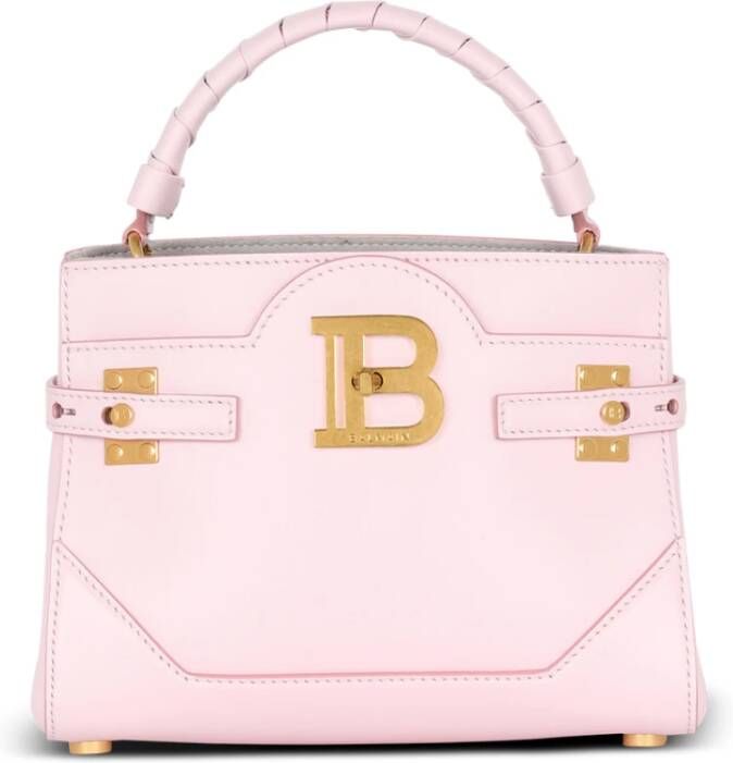 Balmain B-Buzz 22 leather top-handle bag Pink Dames
