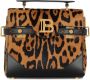 Balmain B-Buzz 23 bag in leopard-effect leather Brown Dames - Thumbnail 1