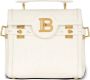 Balmain B-Buzz 23 monogrammed grained leather bag Beige Dames - Thumbnail 3