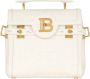 Balmain B-Buzz 23 monogrammed grained leather bag Beige Dames - Thumbnail 1