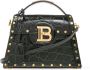 Balmain B-Buzz Dynasty bag in crocodile-print leather Green Dames - Thumbnail 3