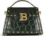 Balmain B-Buzz Dynasty bag in crocodile-print leather Green Dames - Thumbnail 1