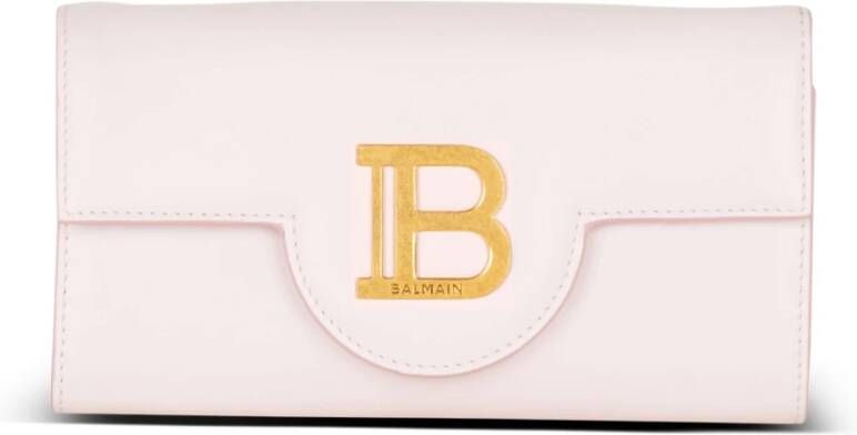 Balmain B-Buzz leather wallet Roze Dames