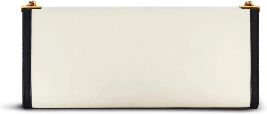 Balmain Oversized black and white leather 1945 Heritage clutch bag White Dames - Foto 4