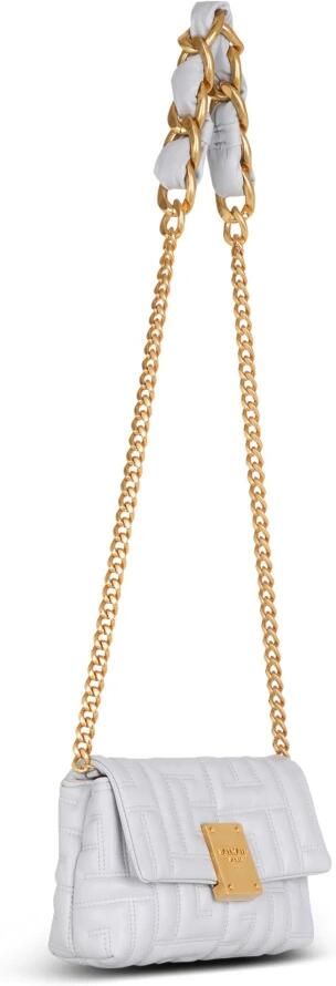 Balmain Kleine zachte 1945 tas in gewatteerd leer Gray Dames - Foto 5