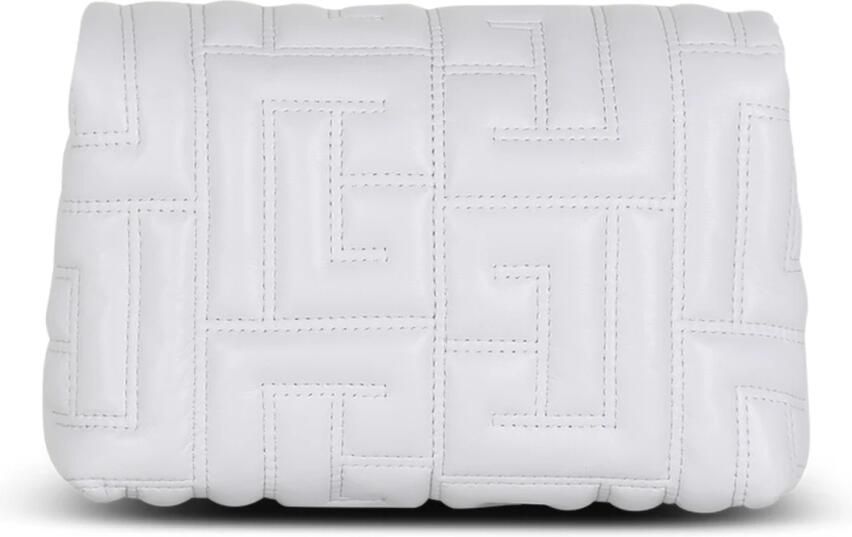 Balmain Kleine zachte 1945 tas in gewatteerd leer Gray Dames - Foto 3