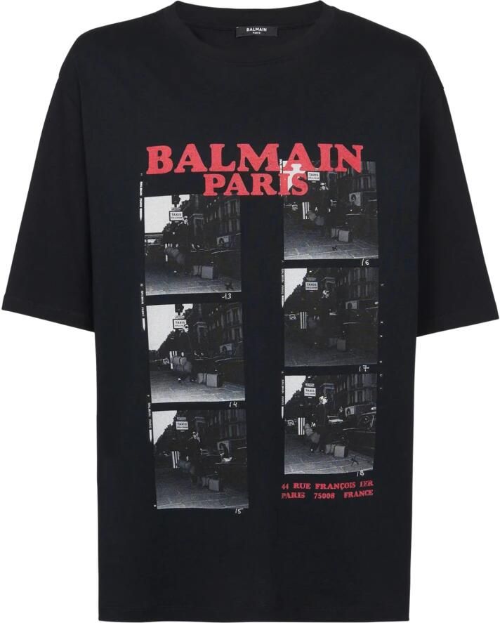 Balmain T-shirt met logoprint Zwart