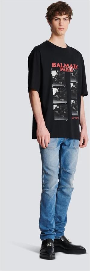 Balmain T-shirt met logoprint Zwart - Foto 4