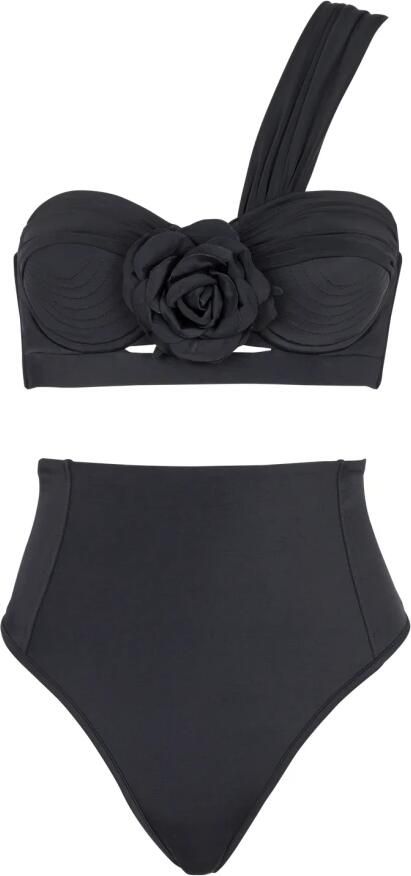 Balmain Asymmetrisch tweedelig badpak Black Dames
