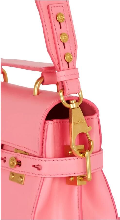 Balmain B-Buzz 23 Grained Leather Bag Pink Dames - Foto 3