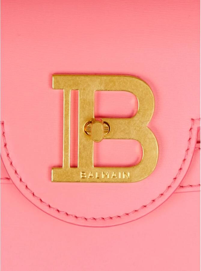 Balmain B-Buzz 23 Grained Leather Bag Pink Dames