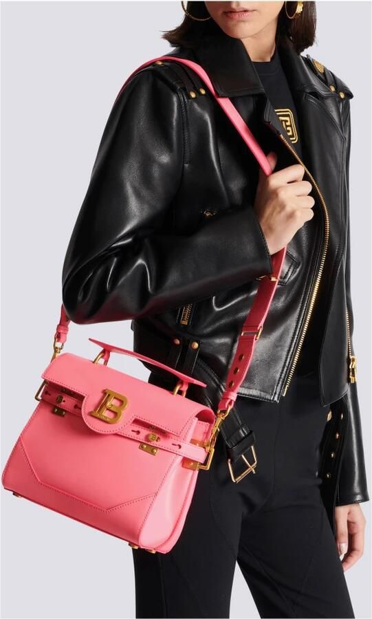 Balmain B-Buzz 23 Grained Leather Bag Pink Dames - Foto 2