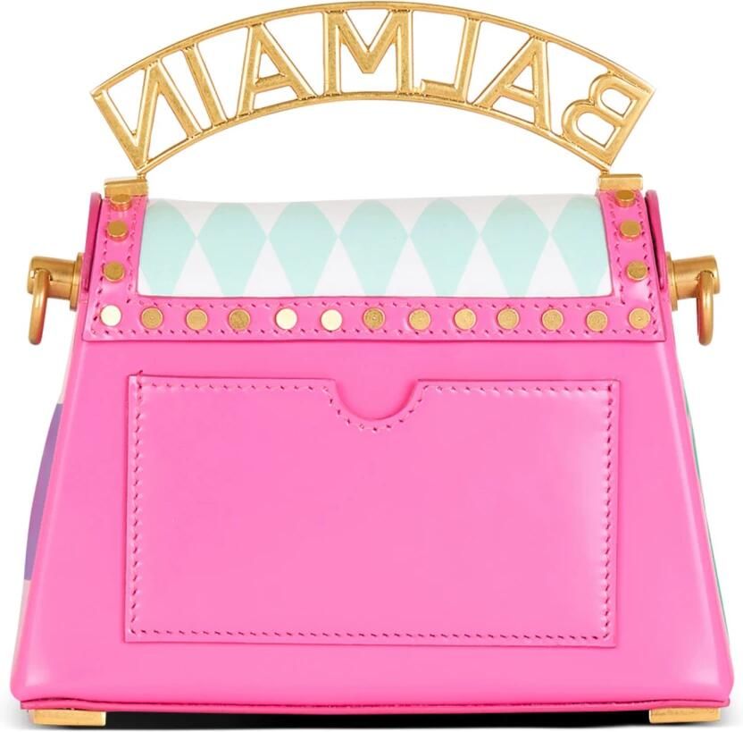 Balmain B-Buzz Dynasty Kleine tas in bedrukt kalfsleer Multicolor Dames