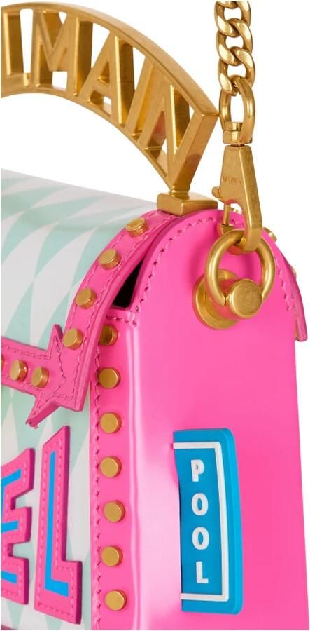 Balmain B-Buzz Dynasty Kleine tas in bedrukt kalfsleer Multicolor Dames - Foto 4