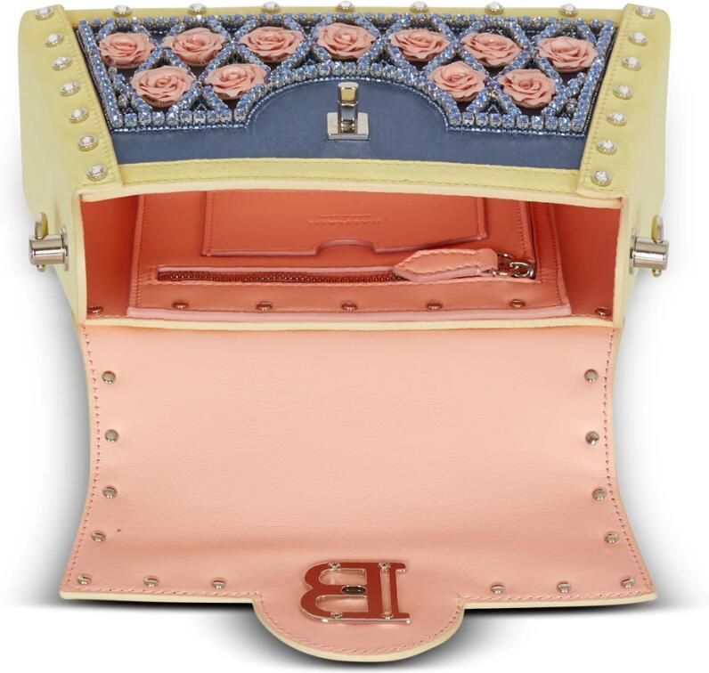 Balmain B-Buzz Dynasty tas geborduurd met ruit en rozen Multicolor Dames - Foto 2