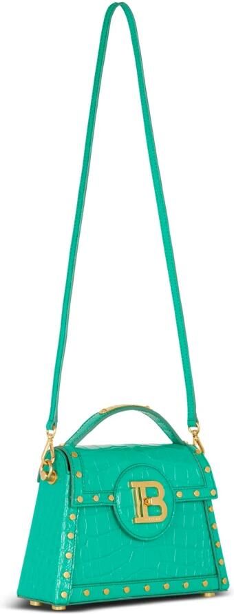 Balmain B-Buzz Dynasty shopper met krokodillen-reliëf Groen - Foto 5