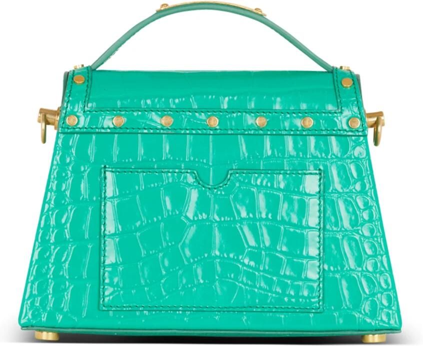 Balmain B-Buzz Dynasty shopper met krokodillen-reliëf Groen - Foto 3