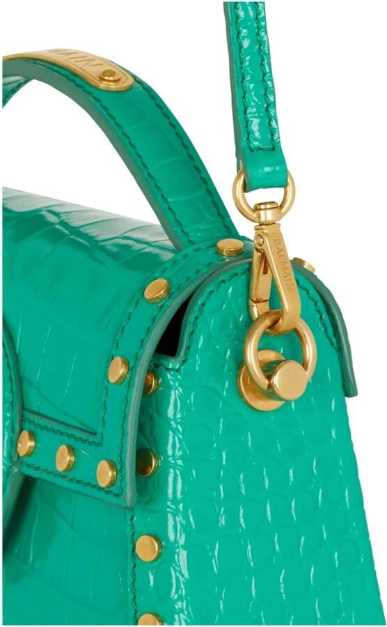Balmain B-Buzz Dynasty shopper met krokodillen-reliëf Groen - Foto 4