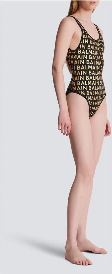 Balmain Badpak met metallic logo Zwart - Foto 6