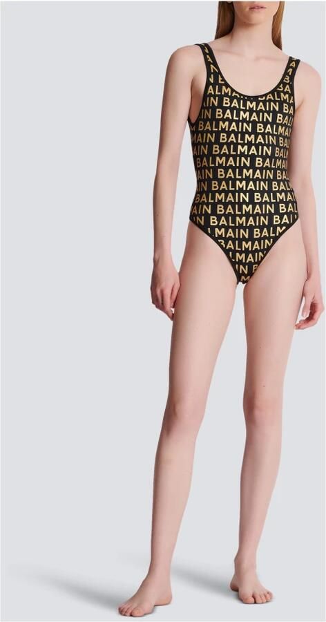 Balmain Badpak met metallic logo Zwart - Foto 3