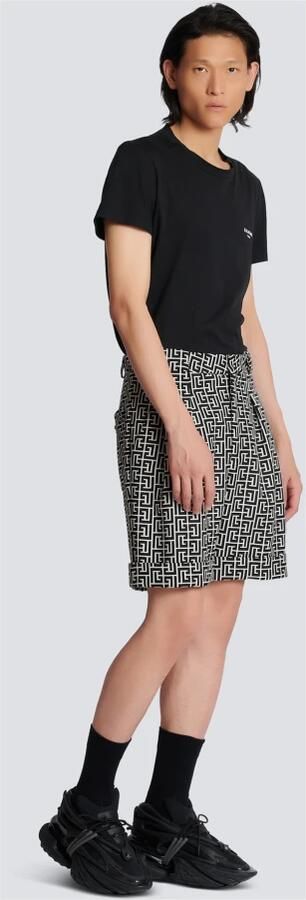 Balmain Bermuda en laine à monogramme Black Heren - Foto 6
