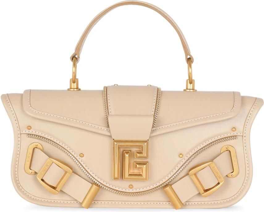 Balmain Blaze clutch bag in smooth leather Beige Dames - Foto 2