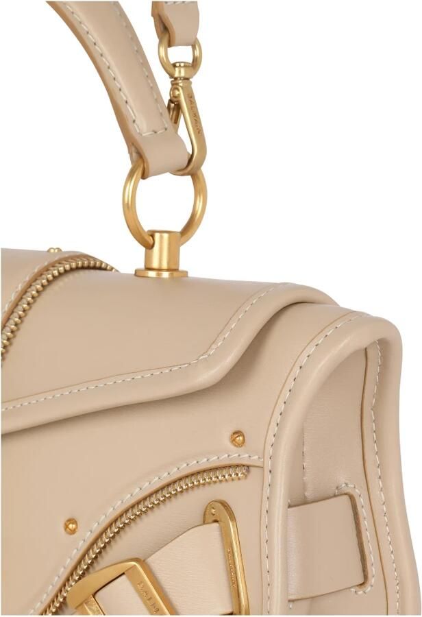 Balmain Blaze clutch bag in smooth leather Beige Dames - Foto 3