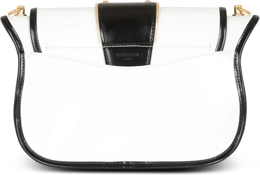 Balmain Blaze bag in smooth two-tone leather Zwart Dames - Foto 2