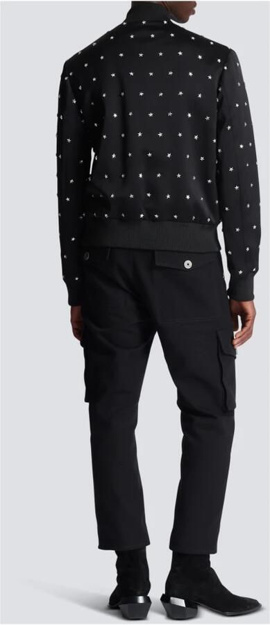 Balmain Bomberjack met geborduurde sterren Black Heren - Foto 4