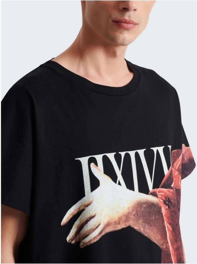 Balmain Boxy fit statue print T-shirt Zwart Heren - Foto 2