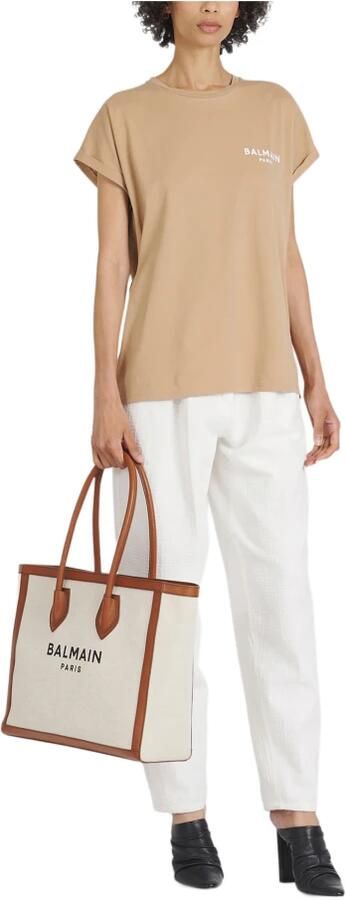 Balmain Boyfriend cut jeans met gesp monogram print White Dames - Foto 2