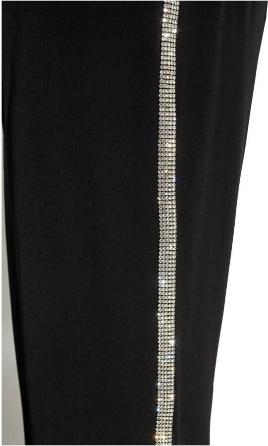 Balmain Rechte pijp kristal-geborduurde broek Black Heren - Foto 5